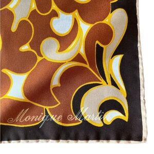Monique Martin Brown and Yellow Scarf
